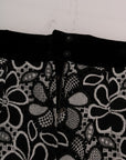 Dolce & Gabbana Elegant Lace Mini Skirt with Crystal Details