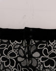 Dolce & Gabbana Elegant Lace Mini Skirt with Crystal Details