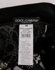 Dolce & Gabbana Elegant Lace Mini Skirt with Crystal Details