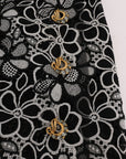 Dolce & Gabbana Elegant Lace Mini Skirt with Crystal Details