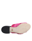 Dolce & Gabbana Pink Black Crystal Slides Sandals Shoes