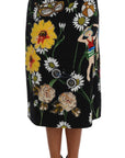 Dolce & Gabbana Embellished A-Line Mid-Calf Skirt