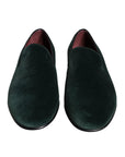 Dolce & Gabbana Green Velvet Slip On Loafers Flats Shoes
