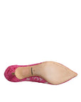 Dolce & Gabbana Pink Taormina Lace Crystal Heels Pumps Shoes