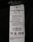 Dolce & Gabbana Elegant Black Silver Fox Fur Scarf