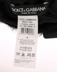 Dolce & Gabbana Elegant Black Xiangao Fur Beanie Hat