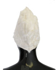 Dolce & Gabbana Elegant White Fur Beanie Luxury Winter Hat