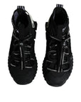 Dolce & Gabbana Black Sorrento Socks Logo Sneakers Shoes