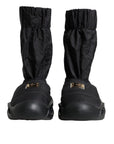 Dolce & Gabbana Black Slip On Wave Socks Sneakers Shoes