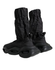 Dolce & Gabbana Black Slip On Wave Socks Sneakers Shoes