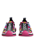 Dolce & Gabbana Pink Sorrento Crystals Low Top Sneakers Shoes