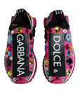 Dolce & Gabbana Pink Sorrento Crystals Low Top Sneakers Shoes