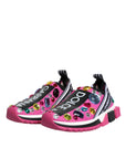 Dolce & Gabbana Pink Sorrento Crystals Low Top Sneakers Shoes