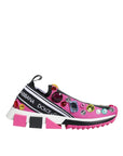 Dolce & Gabbana Pink Sorrento Crystals Low Top Sneakers Shoes