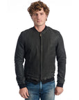 Roberto Pepe Luxury Gray Lambskin Men's Jacket
