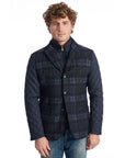 Roberto Pepe Luxury Blue Wool Men's Jacket
