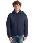 Roberto Pepe Luxury Blue Polyamide Men's Quilted Jacket