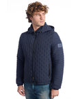 Roberto Pepe Luxury Blue Polyamide Men's Quilted Jacket