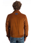 Roberto Pepe Luxury Brown Cotton Men Jacket
