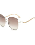 Jimmy Choo Gray Metal Sunglasses
