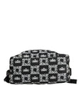 Dolce & Gabbana Black White DG Crown Logo Nylon Backpack Bag