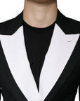 Dolce & Gabbana Black White Single Breasted Dress Blazer