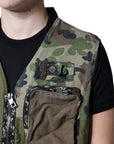 Dolce & Gabbana Multicolor Patchwork Sleeveless Vest Jacket