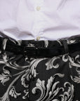 Dolce & Gabbana Black Jacquard Skinny Dress Pants
