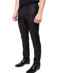 Dolce & Gabbana Black Stripes Skinny Men Dress Pants
