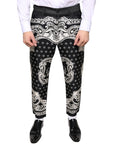 Dolce & Gabbana Black Bandana Silk Dress Pants