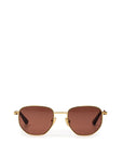 Bottega Veneta Gold Metal Sunglasses