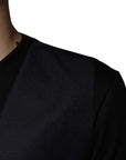 Dolce & Gabbana Black Wool Waistcoat Dress Formal Vest