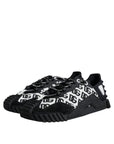 Dolce & Gabbana Black Logo Lace Up Low Top NS1 Sneakers Shoes