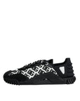 Dolce & Gabbana Black Logo Lace Up Low Top NS1 Sneakers Shoes