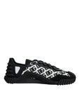 Dolce & Gabbana Black Logo Lace Up Low Top NS1 Sneakers Shoes