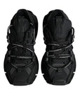 Dolce & Gabbana Black Low Top Space Lace Up Sneakers Shoes
