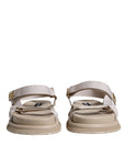 Dolce & Gabbana Beige Nappa Devotion Strap Men Sandals Shoes