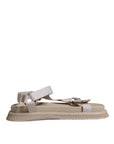 Dolce & Gabbana Beige Nappa Devotion Strap Men Sandals Shoes