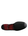 Dolce & Gabbana Black Leather Lace Up Men Derby Formal Shoes