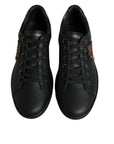 Dolce & Gabbana Black London Sacred Heart Men Sneakers Shoes