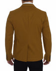 Dolce & Gabbana Elegant Yellow Cotton Blend Casual Blazer