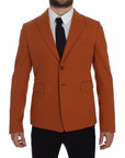 Dolce & Gabbana Elegant Orange Casual Cotton Blend Blazer