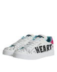 Dolce & Gabbana White Portofino Leather Low Top Sneaker Shoes