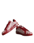Dolce & Gabbana White Red Leather DG Mania Sneakers Shoes