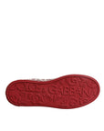 Dolce & Gabbana White Red Leather DG Mania Sneakers Shoes