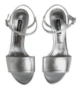 Dolce & Gabbana Silver KEIRA Heels Ankle Strap Sandals Shoes