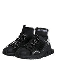 Dolce & Gabbana Black Sorrento Socks Logo Sneakers Shoes