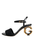Dolce & Gabbana Black KEIRA Heels Ankle Strap Sandals Shoes