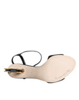 Dolce & Gabbana Black KEIRA Heels Ankle Strap Sandals Shoes