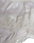 Dolce & Gabbana White Silk Stretch Panty Balconette Bra Underwear